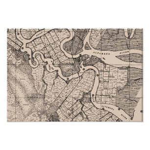 Karta, kartografi, geografi, Altamaha River, Fören Fototryck