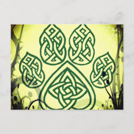 Karta, keltisk knut, tass, hund vykort