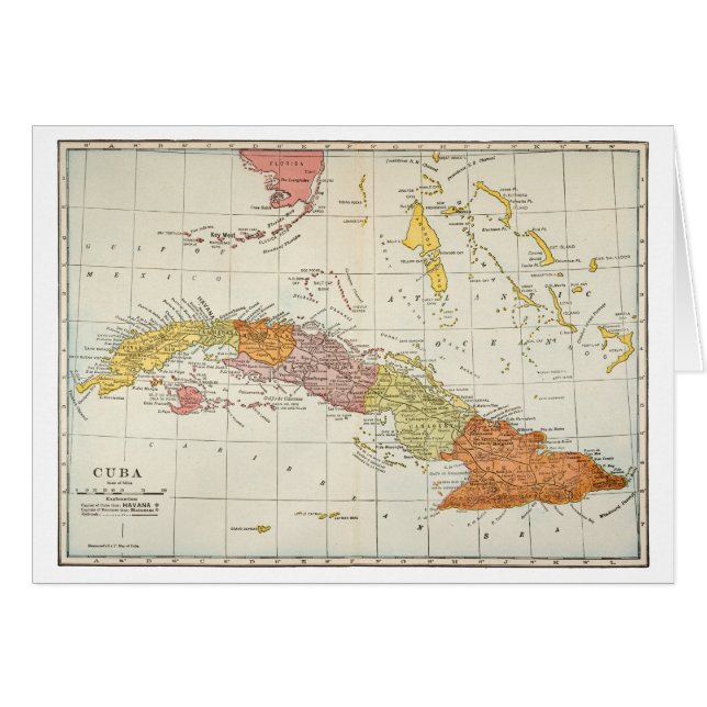 KARTA: KUBA 1900 HÄLSNINGSKORT (Framsidan Horizontal)