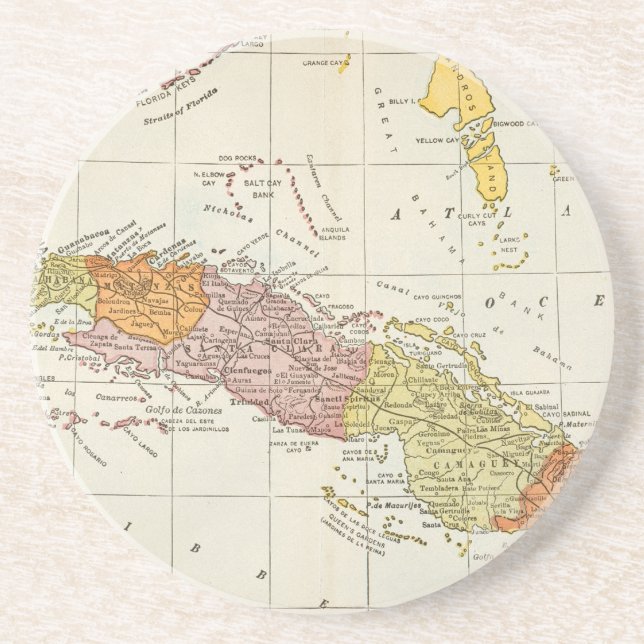 KARTA: KUBA 1900 UNDERLÄGG SANDSTEN (Framsidan)