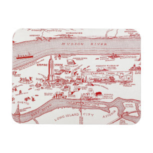 KARTA: MANHATTAN c1935 Magnet