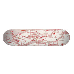 KARTA: MANHATTAN c1935 Old School Skateboard Bräda 21,6 Cm