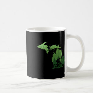 Karta Michigan Mountainbike-åkare Mtb Cykling Berg Kaffemugg