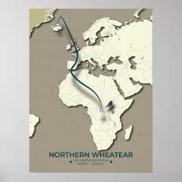 Karta - Minimalistisk övergång till norra hjulet Poster