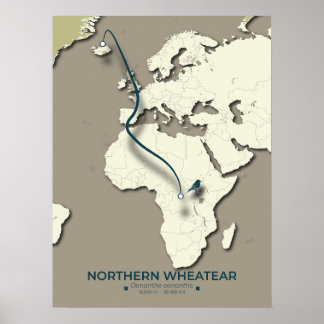 Karta - Minimalistisk övergång till norra hjulet Poster