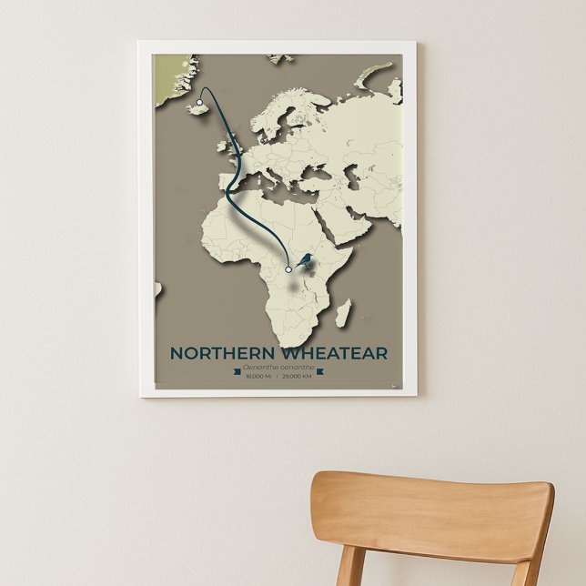 Karta - Minimalistisk övergång till norra hjulet Poster (Skapare uppladdad)