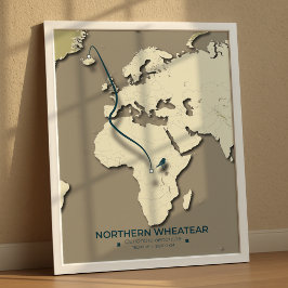 Karta - Minimalistisk övergång till norra hjulet Poster