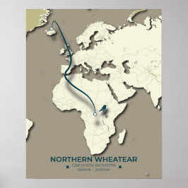 Karta - Minimalistisk övergång till norra hjulet Poster
