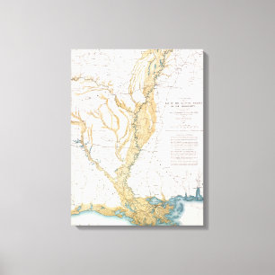 KARTA: MISSISSIPPI RIVER 1861 CANVASTRYCK
