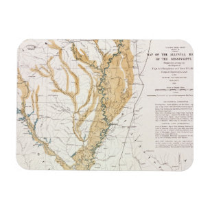 KARTA: MISSISSIPPI RIVER 1861 MAGNET