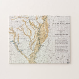 KARTA: MISSISSIPPI RIVER 1861 PUSSEL
