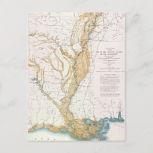 KARTA: MISSISSIPPI RIVER 1861 VYKORT