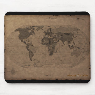 Karta Mousepad för gammal värld Musmatta