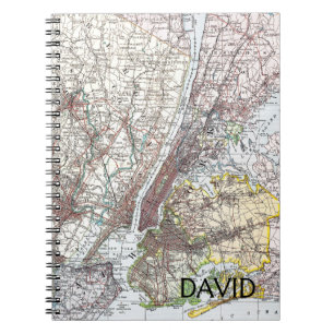 Karta: New York-area 1906 Anteckningsbok