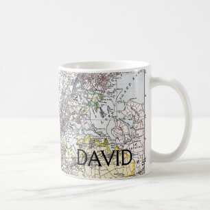 Karta: New York-area 1906 Kaffemugg