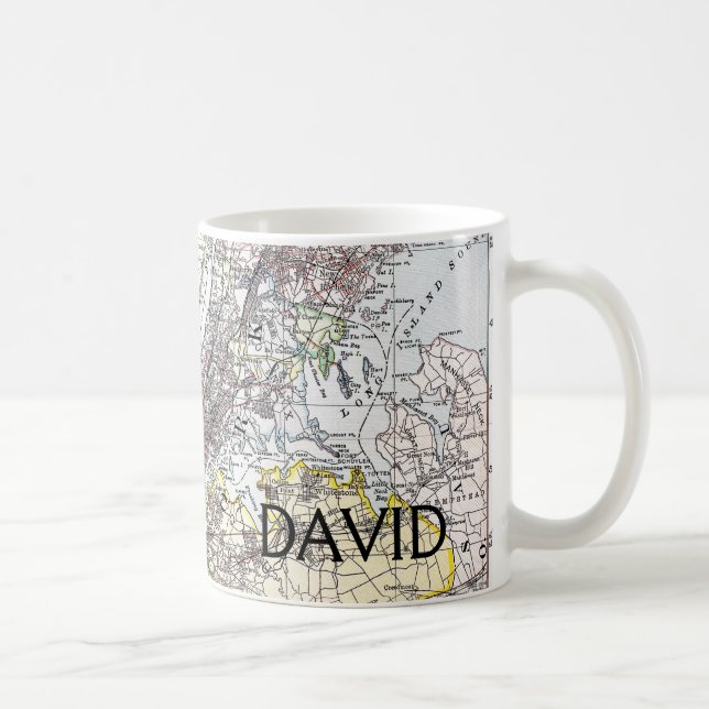 Karta: New York-area 1906 Kaffemugg (Höger)