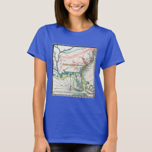 Karta: Nordamerika 1742 T-shirt