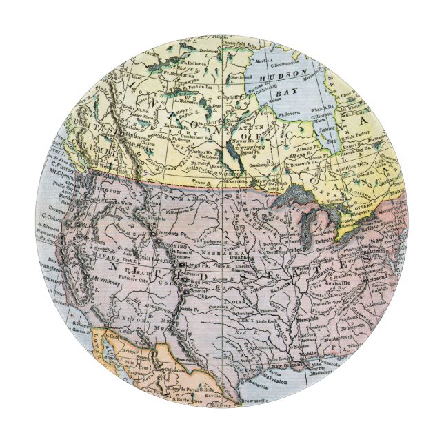 KARTA: NORDAMERIKA 1890 (Framsidan)