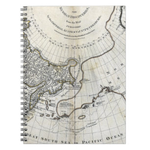 KARTA: NORTH PACIFIC ANTECKNINGSBOK MED SPIRAL