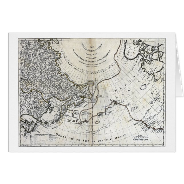 KARTA: NORTH PACIFIC HÄLSNINGSKORT (Framsidan Horizontal)