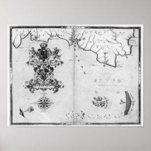 Karta nr 4: Armada-flottans rutt Poster