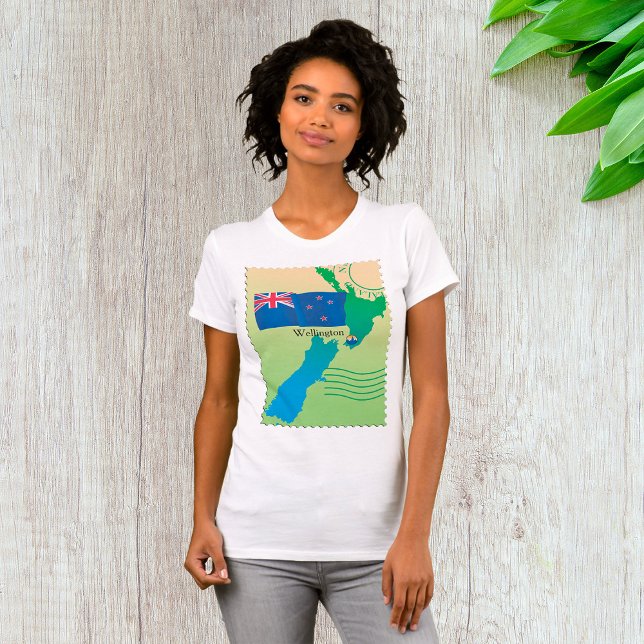 Karta Nya Zeelands Womens T-Shirt (Skapare uppladdad)