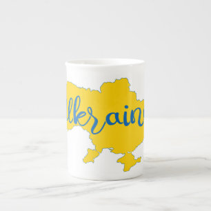 Karta och brev från Ukraina Benporslin Mugg