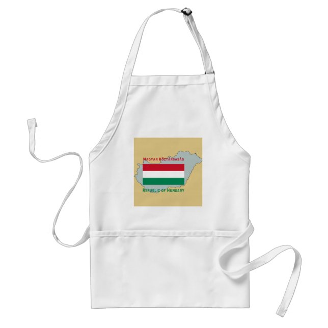 Karta och flagga av Ungern Förkläde (Framsidan)