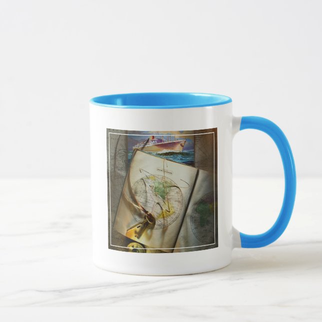 Karta och kompass mugg (Höger)