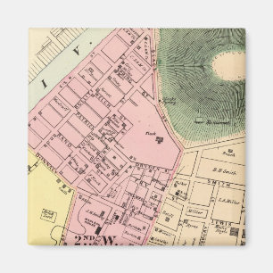 Karta of Charleston, Väster Virginia Magnet