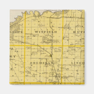 Karta of Scott County, Iowa Magnet