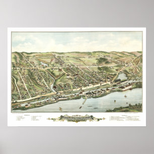 Karta of Windsor Locks, CT 1877 Poster