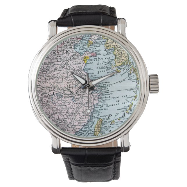 KARTA: ÖSTER ASIA, 1907 ARMBANDSUR (Framsida)