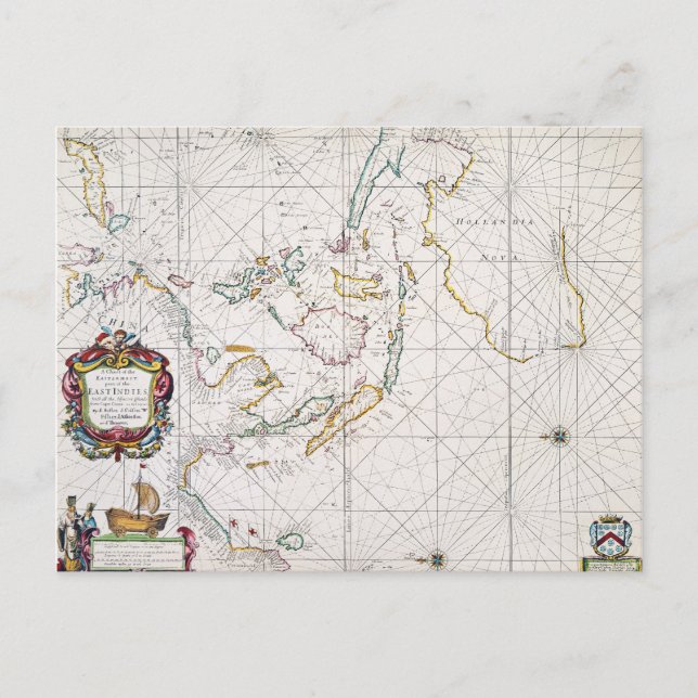 KARTA: ÖSTER INDIES, 1670 VYKORT (Framsida)