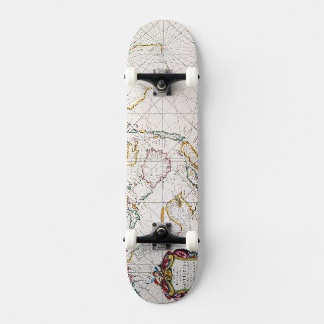 KARTA: ÖSTLIGA INDIES, 1670 SKATEBOARD BRÄDA 21,5 CM (Framsida)