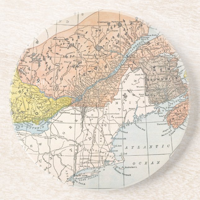 KARTA: ÖSTLIGA KANADA UNDERLÄGG (Framsidan)