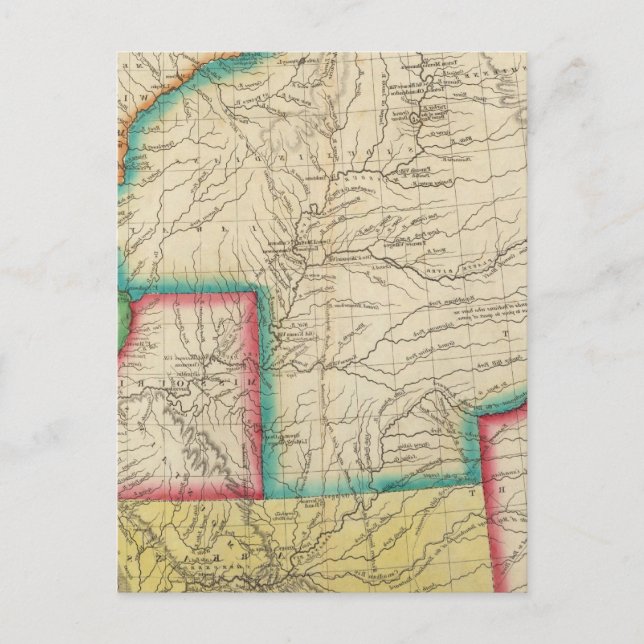 Karta över Arkansas territorium Vykort (Framsida)