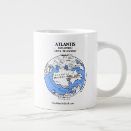 Karta över Atlantis - Båda hemisfärerna - Jätte Mu Jumbo Mugg