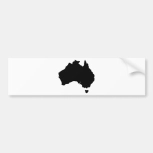 Karta över Australien Bildekal