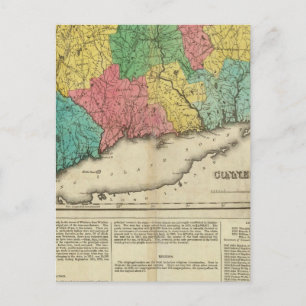 Karta över Connecticut Vykort