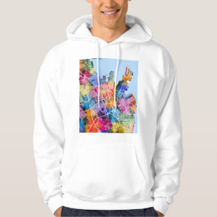 Karta över Dammam i Saudiarabien Hoodie