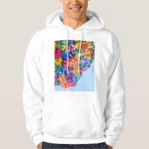Karta över Davao City Filippinerna Hoodie