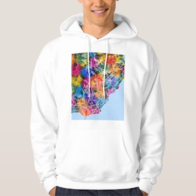 Karta över Davao City Filippinerna Hoodie (Framsida)