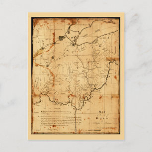 Karta över delstaten Ohio (1805) Vykort