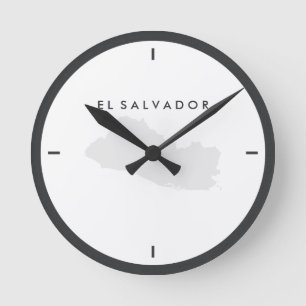 Karta över El Salvador Rund Klocka