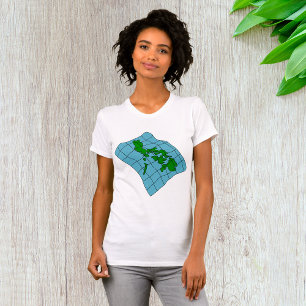 Karta över Filippinerna Dam-T-Shirt T Shirt