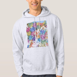 Karta över Fortaleza Brasilien Hoodie