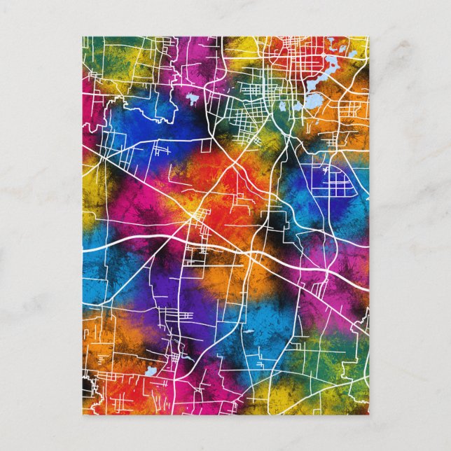 Karta över Huaibei, Kina Vykort (Framsida)