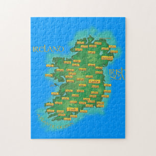 Karta över Irland Pussel