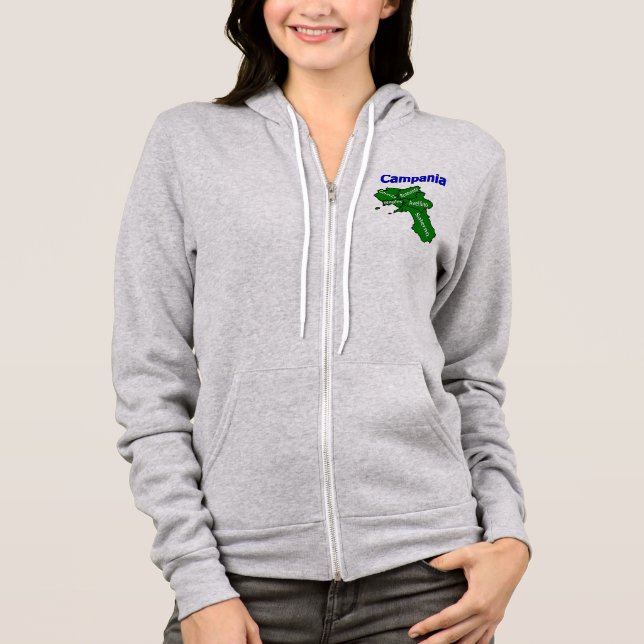 Karta över Kampanien med provinser T Shirt (Framsida)